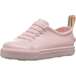 Mini Melissa Little Girl Rainbow Tab Pull-On Low-Top Plastic Sneaker Pink Size 5